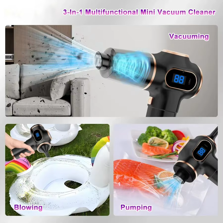 Aspirateur sans fil double usage pour maison et voiture