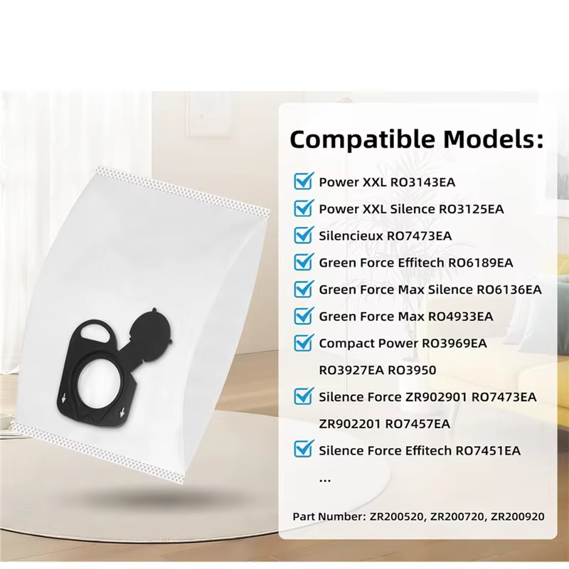 A52Q-pour Rowenta & Moulinex hygiène + sacs 12 pièces de remplacement pour aspirateur-puissance compacte