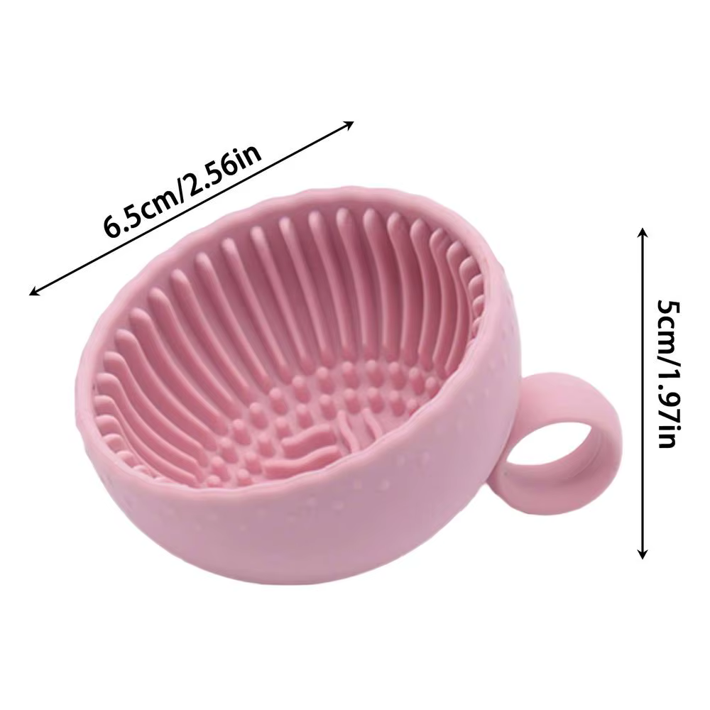 Bol de nettoyage pour pinceaux de maquillage, récipient de lavage pour pinceaux à paupières, bol de nettoyage pour éponges de beauté, tapis de nettoyage pour pinceaux