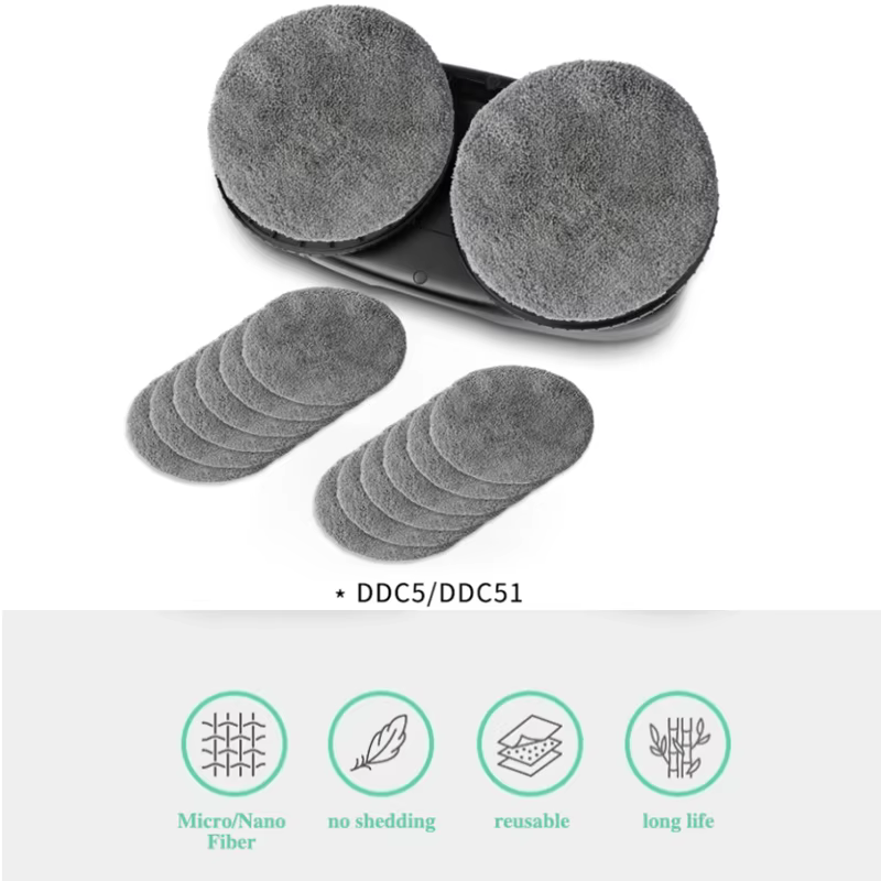 Pour HUTT DDC5 DDC55 paquet de pièces nettoyeur de vitres électrique Robot chiffon vadrouille Kits de vêtements de