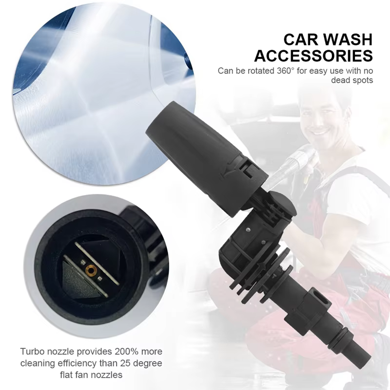 Pistolet à eau haute pression 360 ° La buse rotative à degrés peut être ventilée ou au Jet d'eau droit