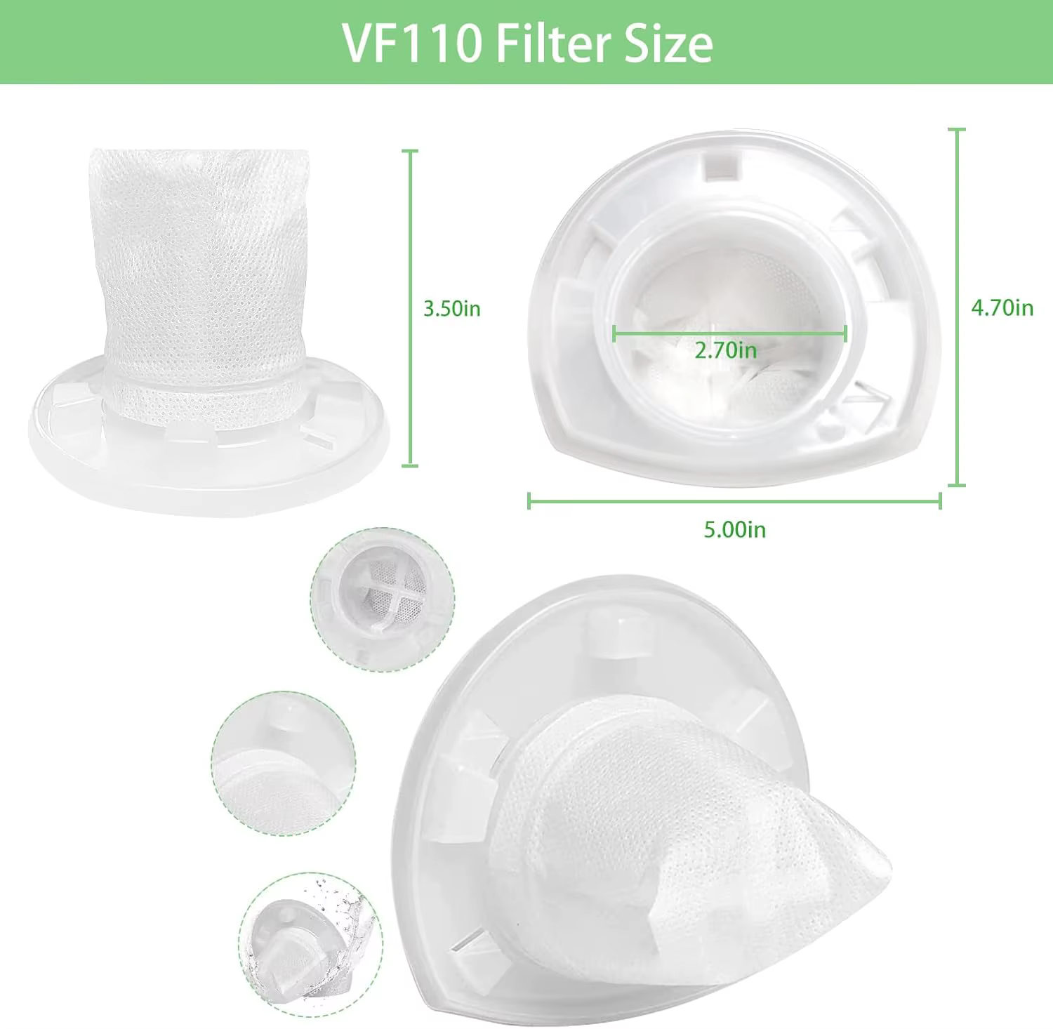 Filtre de remplacement pour outils électriques Black & Decker VF110