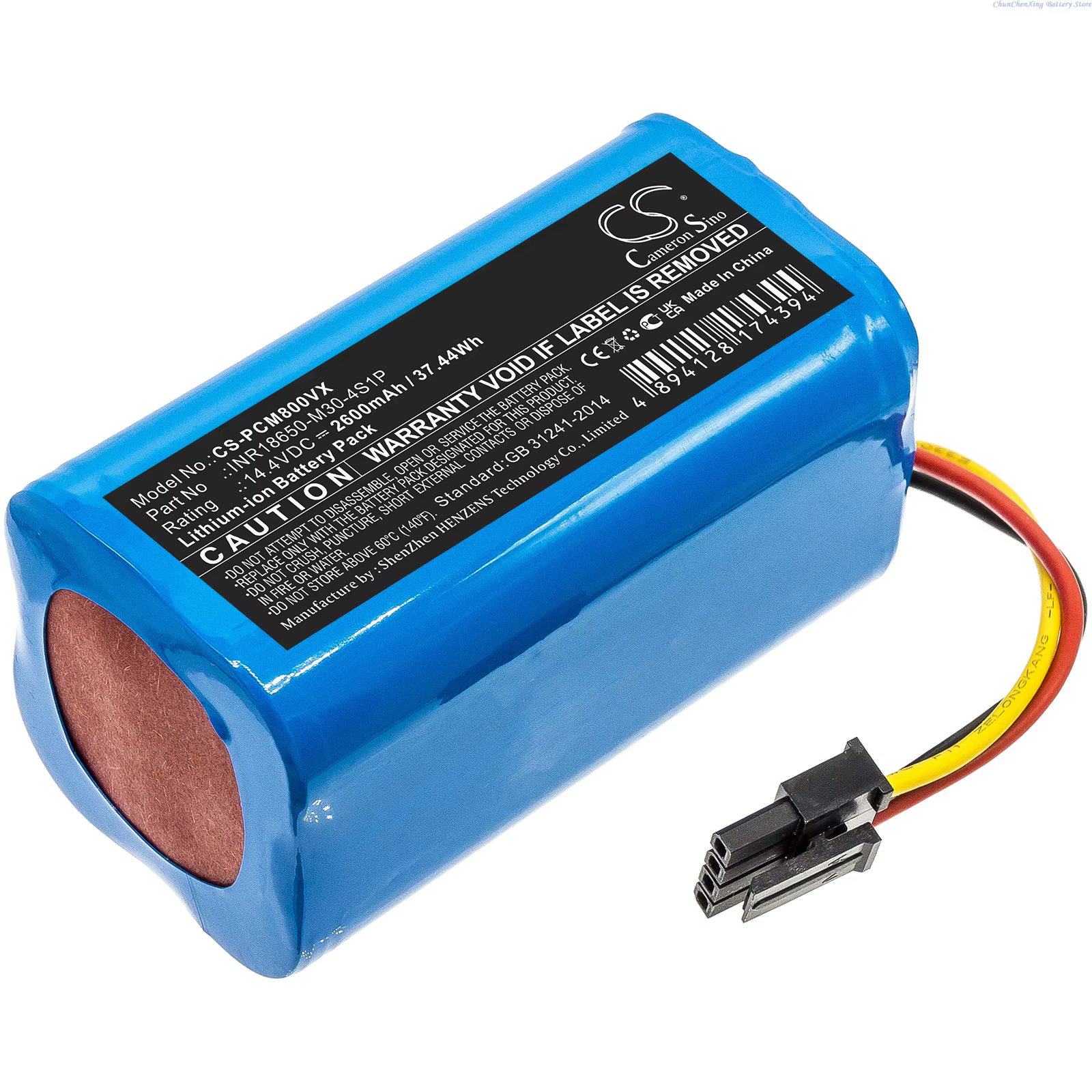 Batterie pour aspirateur 14.4V 2600mAh INR18650-M30-4S1P T-4S1P-B-U21 CFS32-4S1P pour Proscenic M8