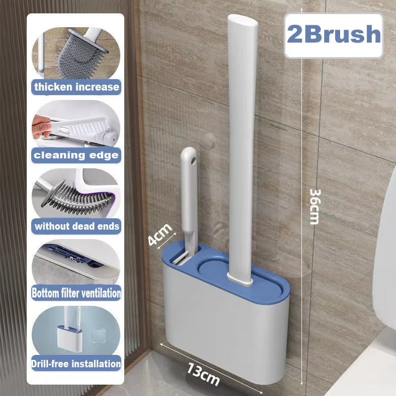 Brosse de toilette murale avec support