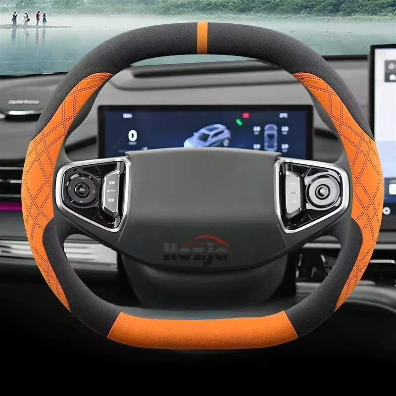 Housse de volant de voiture en daim et cuir, antidérapante, pour tous les nouveaux Dacia Spring 2024 2025, accessoires automobiles de style automobile