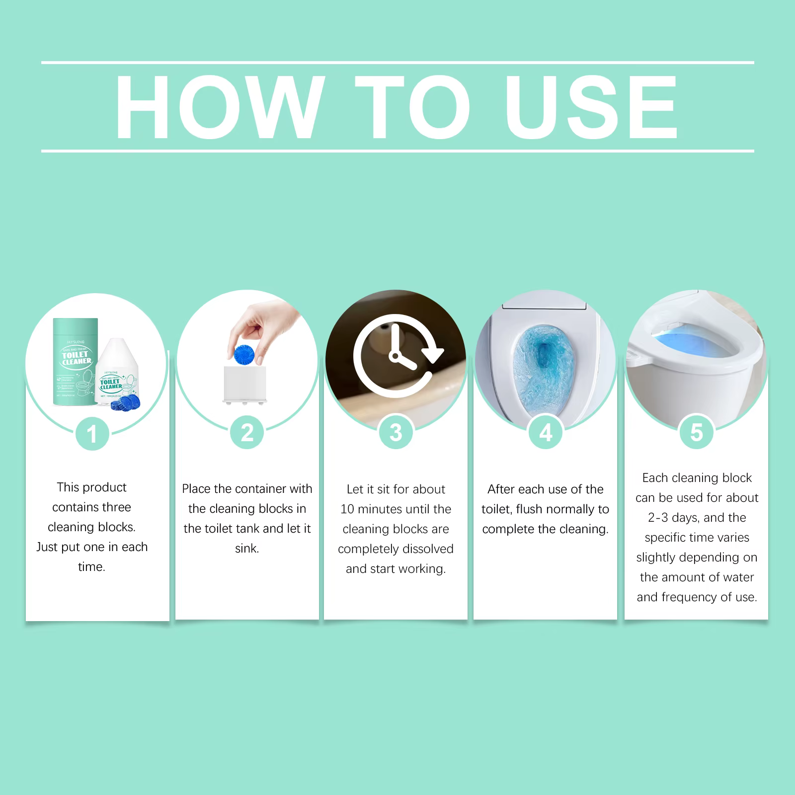 Tablettes nettoyantes pour toilettes
