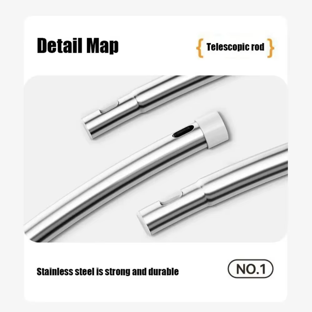 Brosse de nettoyage de fenêtres télescopique avec tête flexible - Nettoyeur de vitres pour immeubles de grande hauteur pour la maison