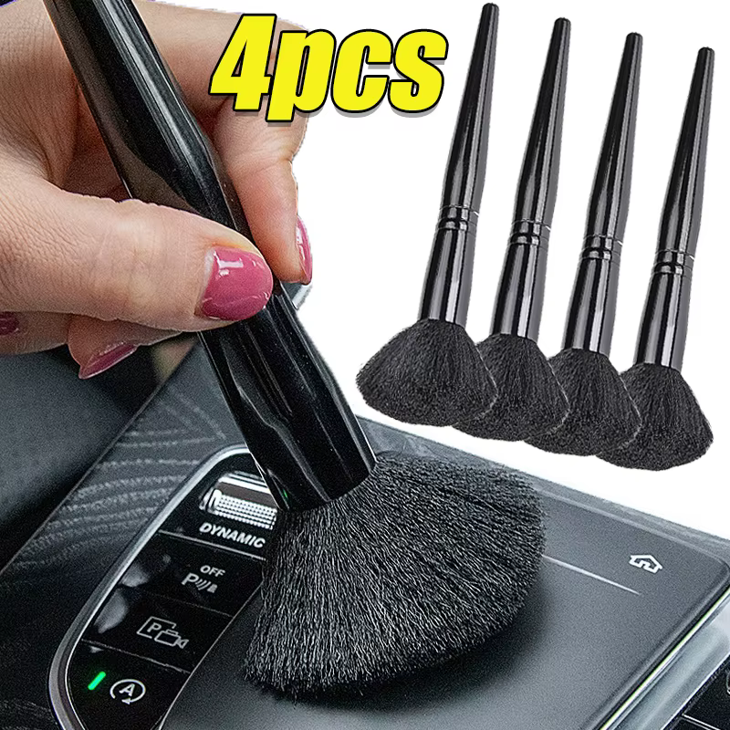Outil de brosses pour livres d'intérieur de voiture, tableau Prada, plumeau de sortie d'air, brosses à poils portables, brosse de détail propre, accessoires automobiles
