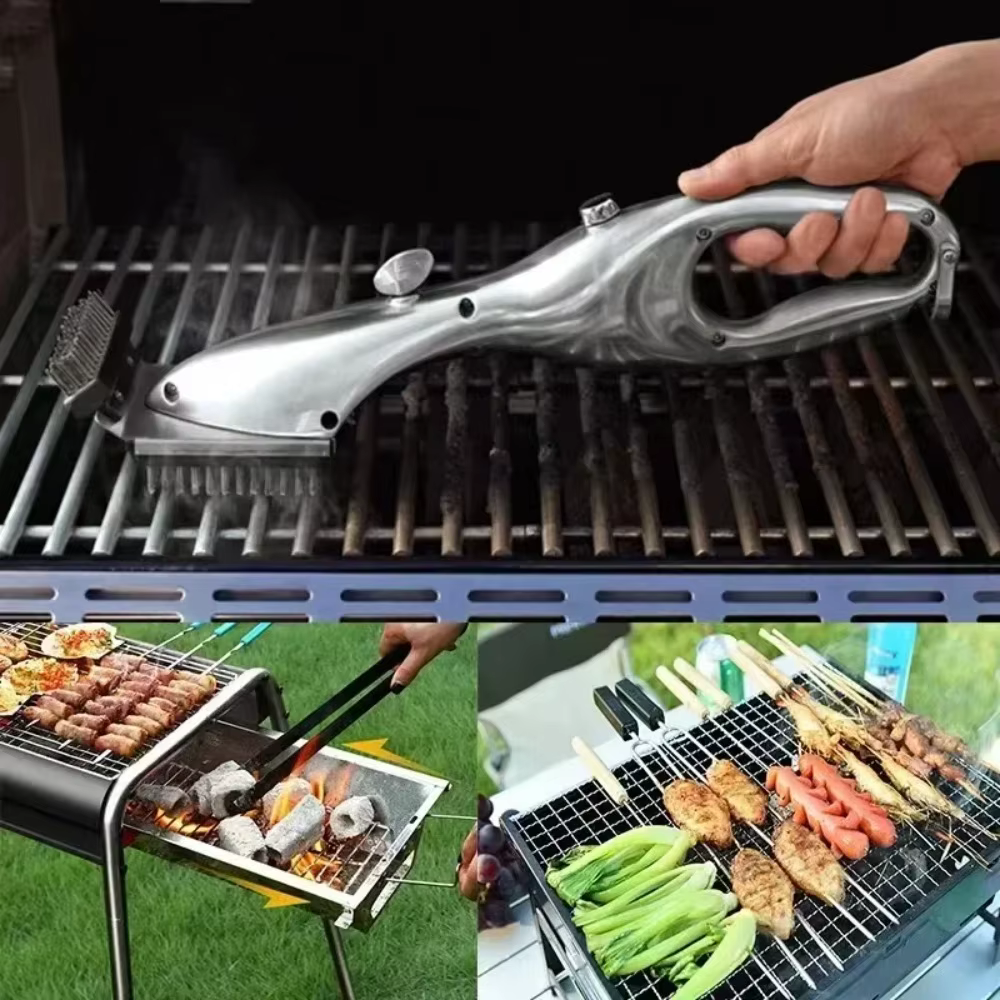 Brosse de nettoyage par pulvérisation d'eau pour barbecue