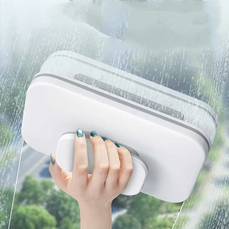 Nettoyeur de vitres magnétique Double face-grattoir à verre