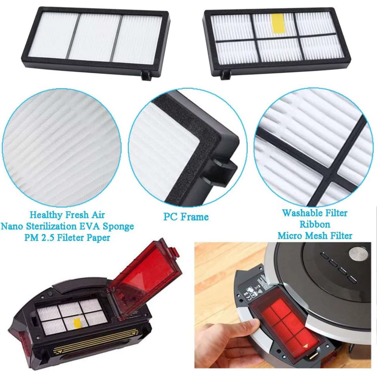 Pièces de rechange pour iRobot Roomba série 800/900 800 850 860 865 866 870 880 886 890 900 950 960 965 966 967 970 980