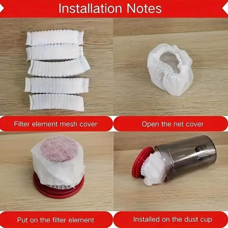 Housse de protection jetable pour filtre d'aspirateur