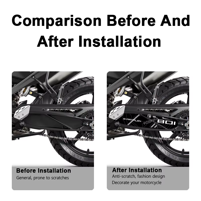 POSFIRA moto bras oscillant autocollants vinyle décalcomanies pour Husqvarna Svartpilen 801 2024 2025 Svartpilen801 bras oscillant accessoires