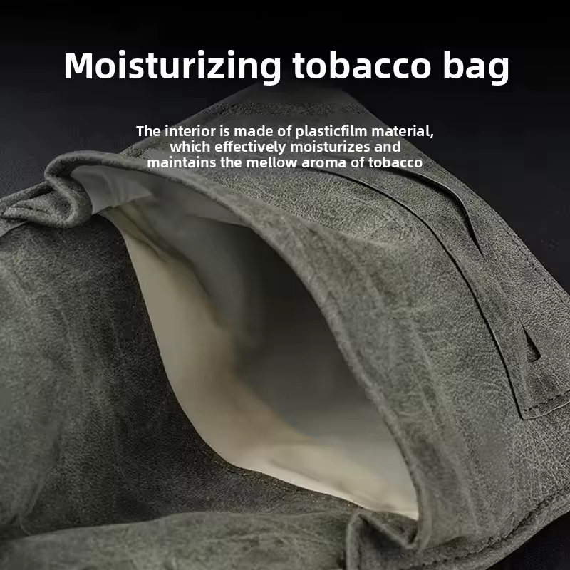 Organisateur d'accessoires pour fumer tout-en-un : pochette à tabac multifonctionnelle en cuir PU avec porte-papier et sac de rangement