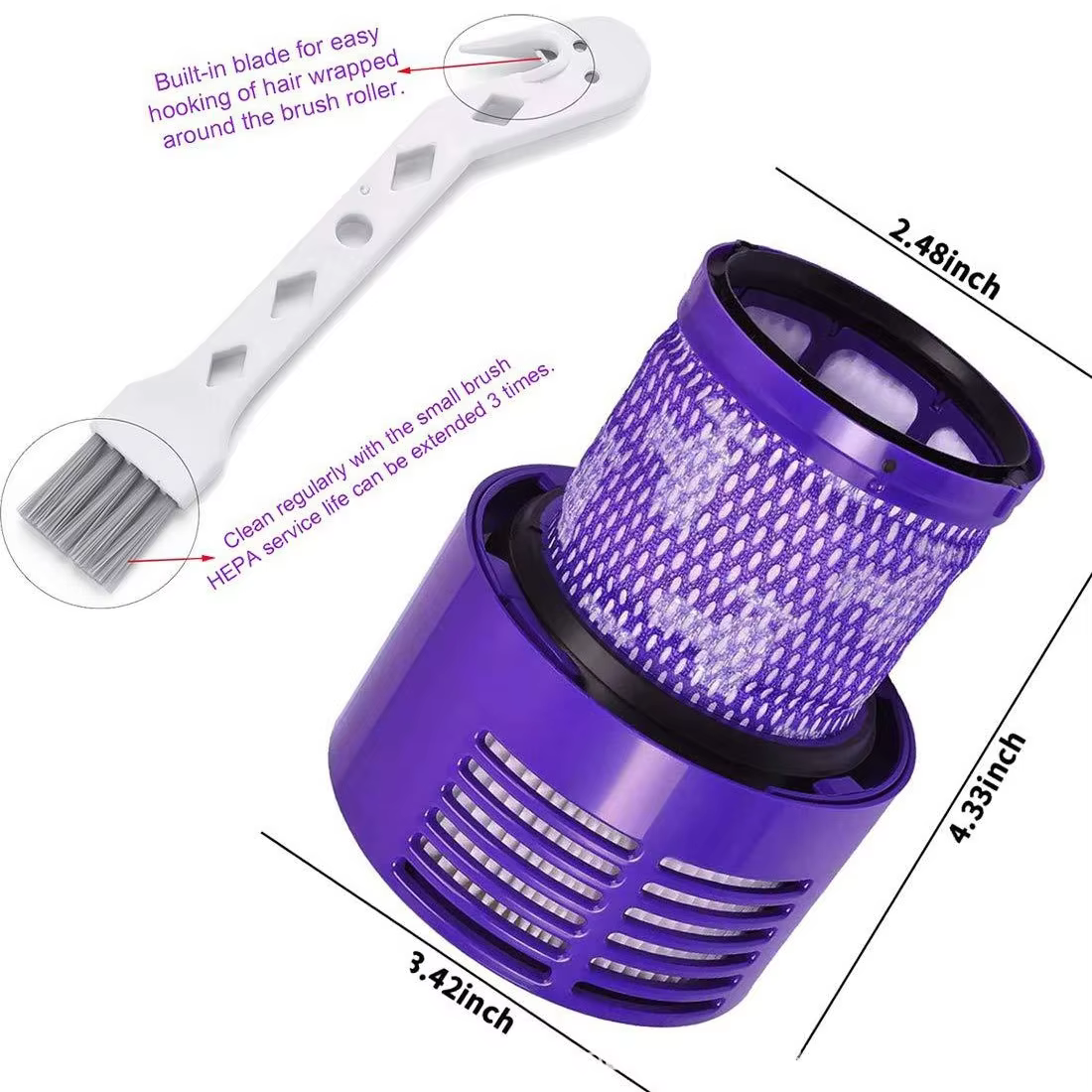 Élément filtrant pour aspirateur Dyson V10