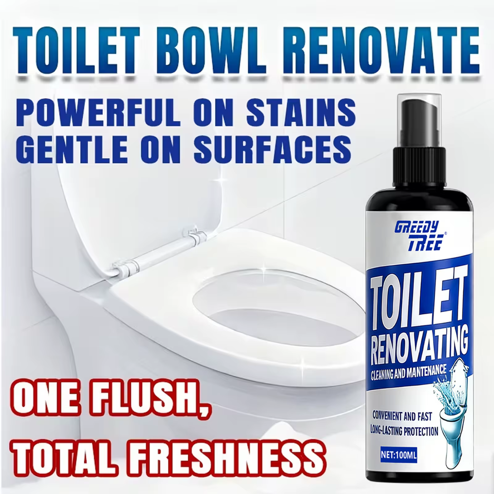 Spray de rénovation pour toilettes
