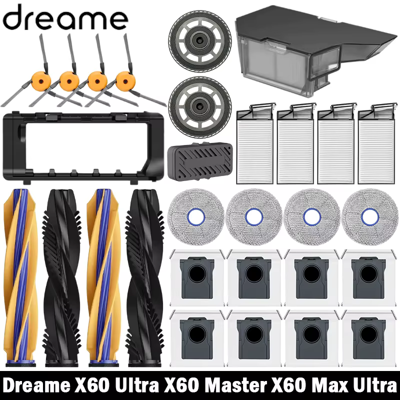 Accessoires pour aspirateurs robots Dreame X60 Ultra/X60 Master/X60 Max Ultra : sacs à poussière