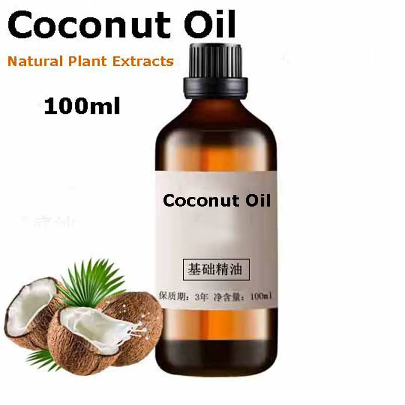 Huile de noix de coco fractionnée, 100ml, hydratante, facile à absorber, huile de Base de Massage complète, huile de fabrication de savon