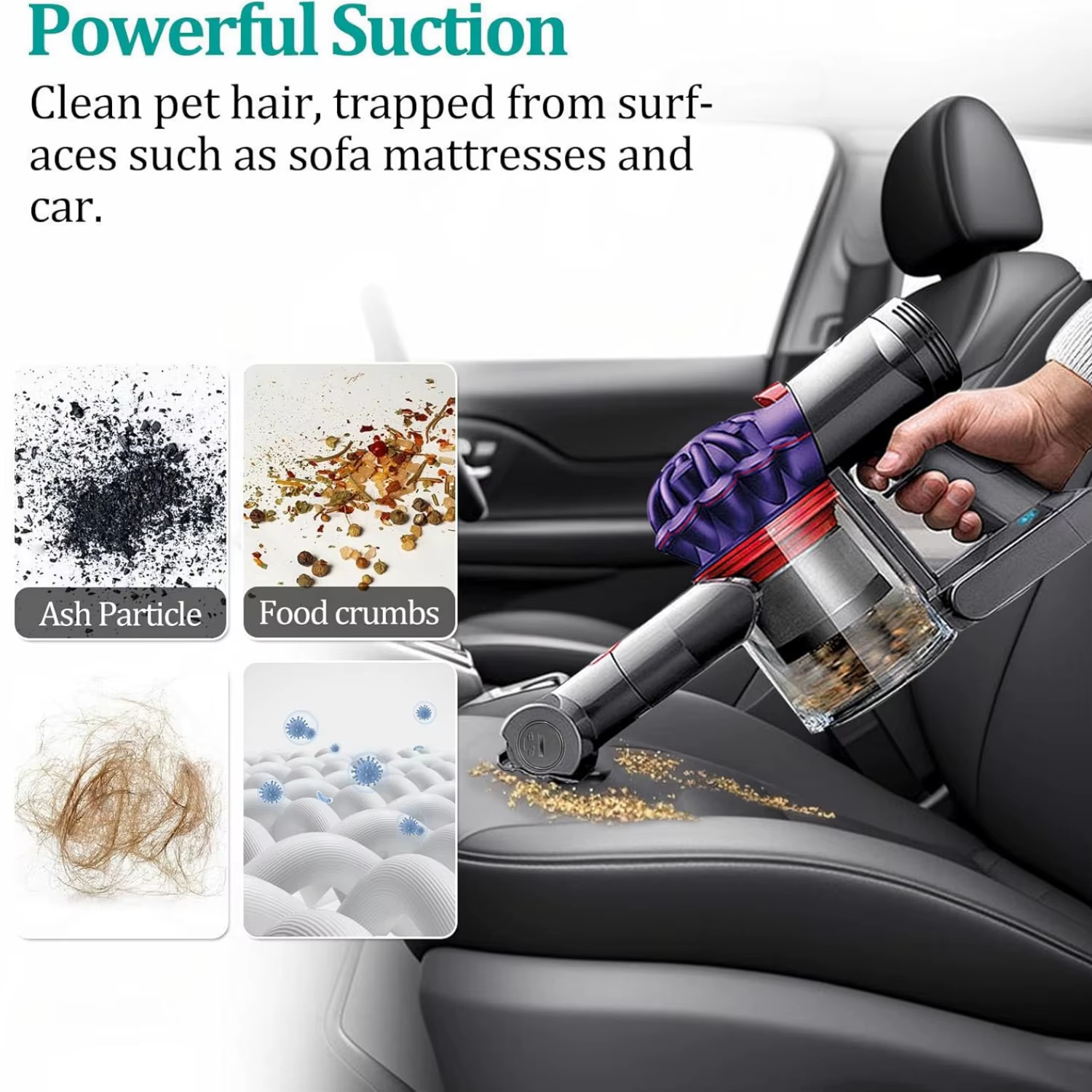Mini outil motorisé Deep Brush pour aspirateurs sans fil Dyson V7 V8 V10 V11 V15