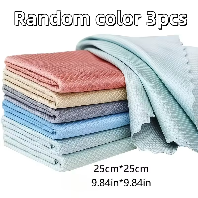 Chiffons de nettoyage magiques pour le verre | Élimination des traces et des taches d'eau pour les fenêtres, les miroirs et les vitres de voiture | Pas de peluches ni de fibres laissées derrière 
