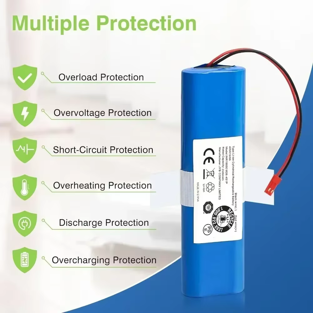 Batterie rechargeable 14.4V 6.8Ah/12.8Ah pour aspirateur Robot ilife V5 V5s V50 V8s V3s Pro X750