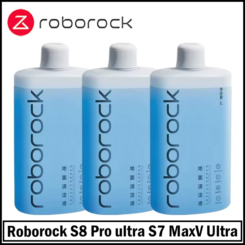 Solution de nettoyage de sol originale 1L pour aspirateurs robot Roborock S8 Pro Ultra/S8 MaxV Ultra/Q7/Q Revo/S7