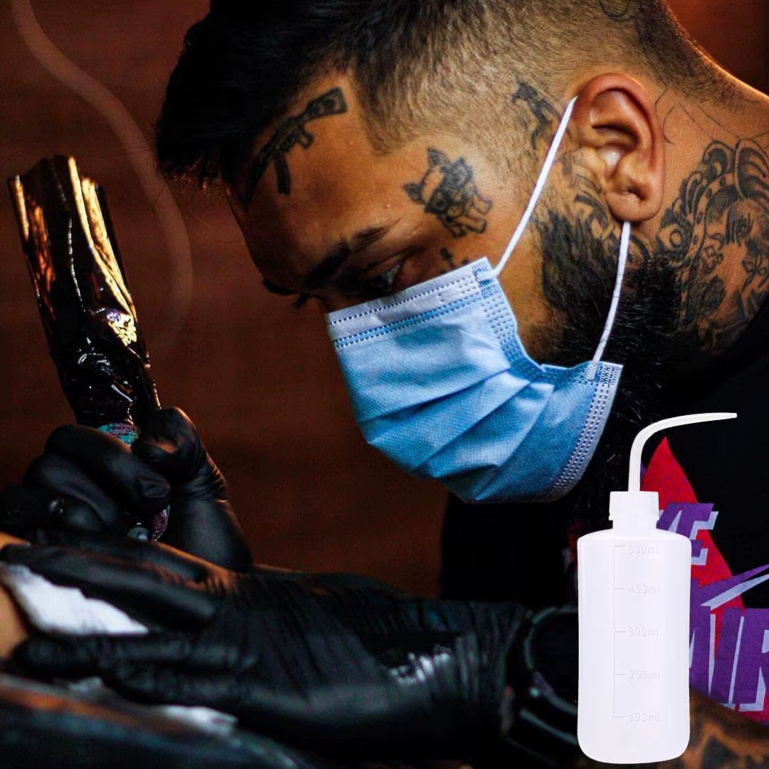 Bouteille de pulvérisation de tatouage en plastique, bouteilles de lavage de sécurité, bouteille à presser pour tatouage de laboratoire, accessoires de tatouage, fournitures de Microblading, 250/500ml