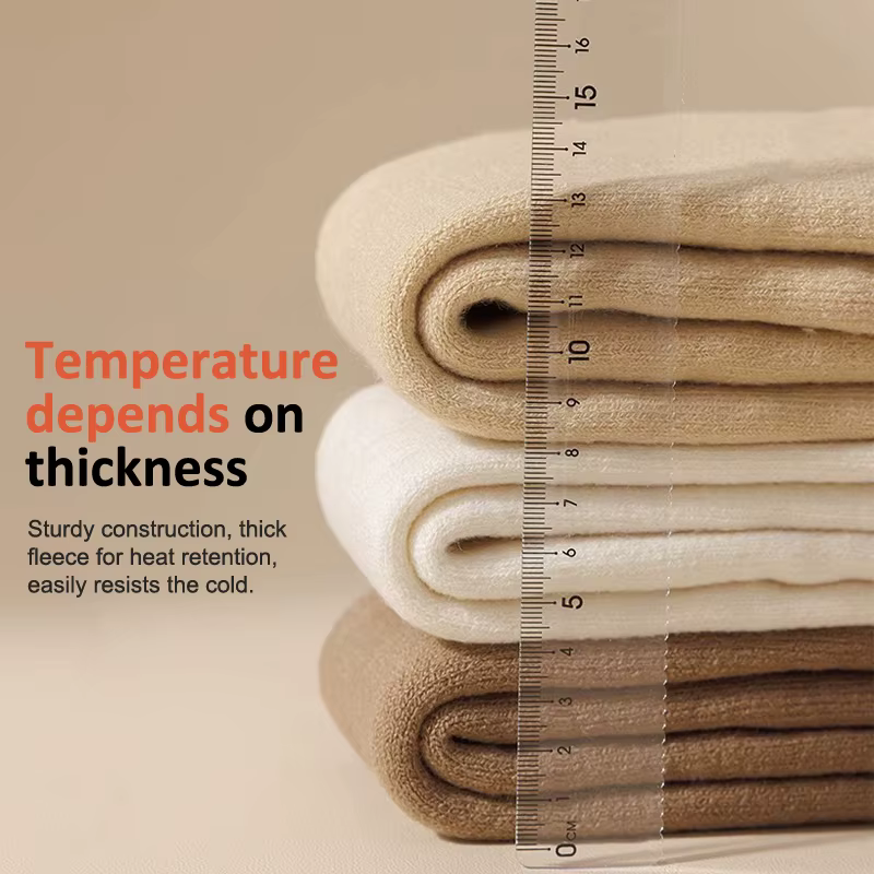 Chaussettes hautes d'hiver pour femmes, doublées de polaire, chaudes au-dessus du genou, chaussettes longues antidérapantes, bas Jk