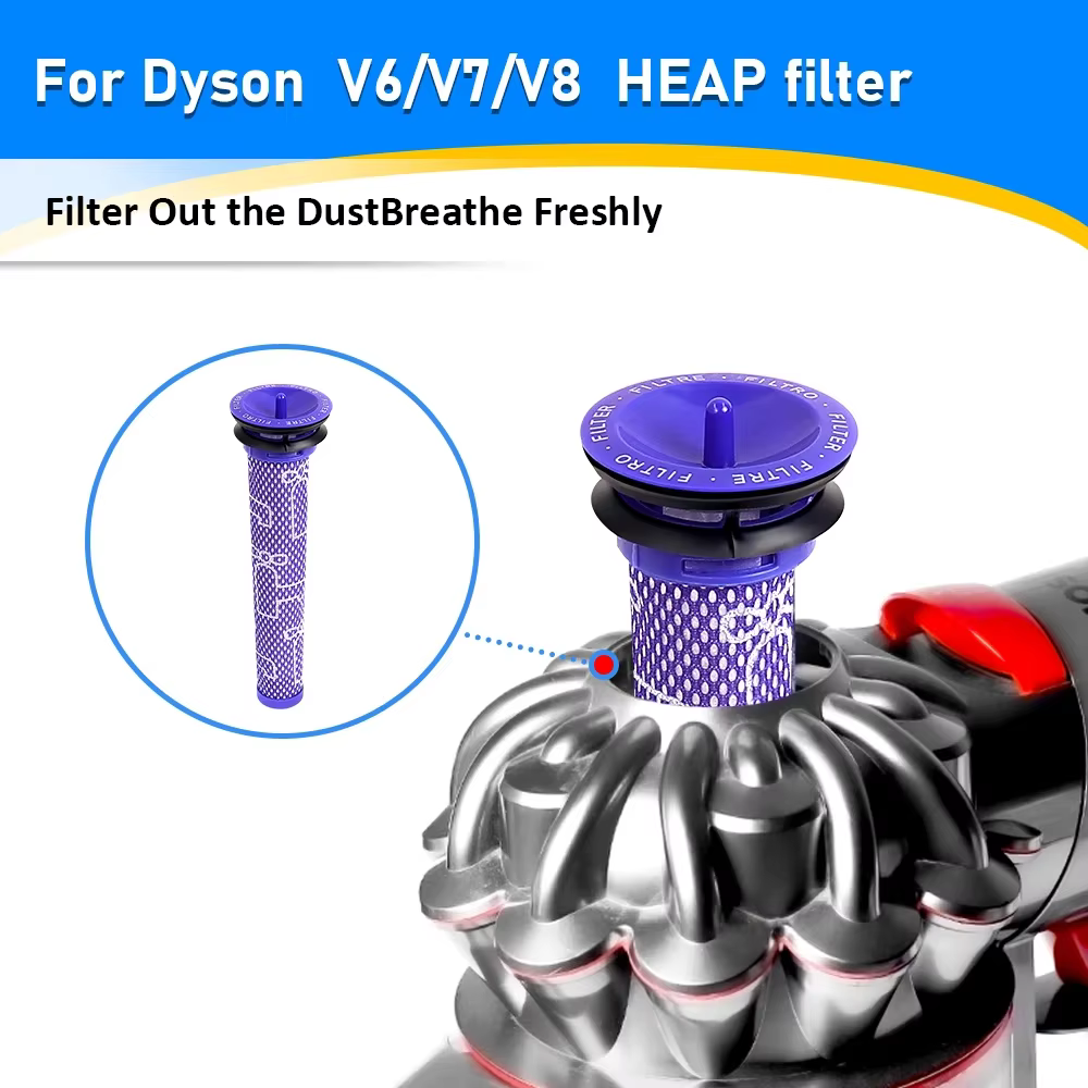 Pré-filtre lavable haute efficacité pour aspirateur Dyson V6 V7 V8 DC58 DC59 DC61 DC62 DC74