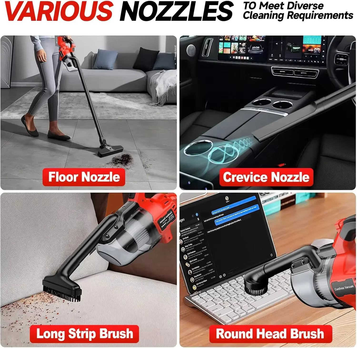 Aspirateur électrique portatif 5 en 1 avec moteur 400W