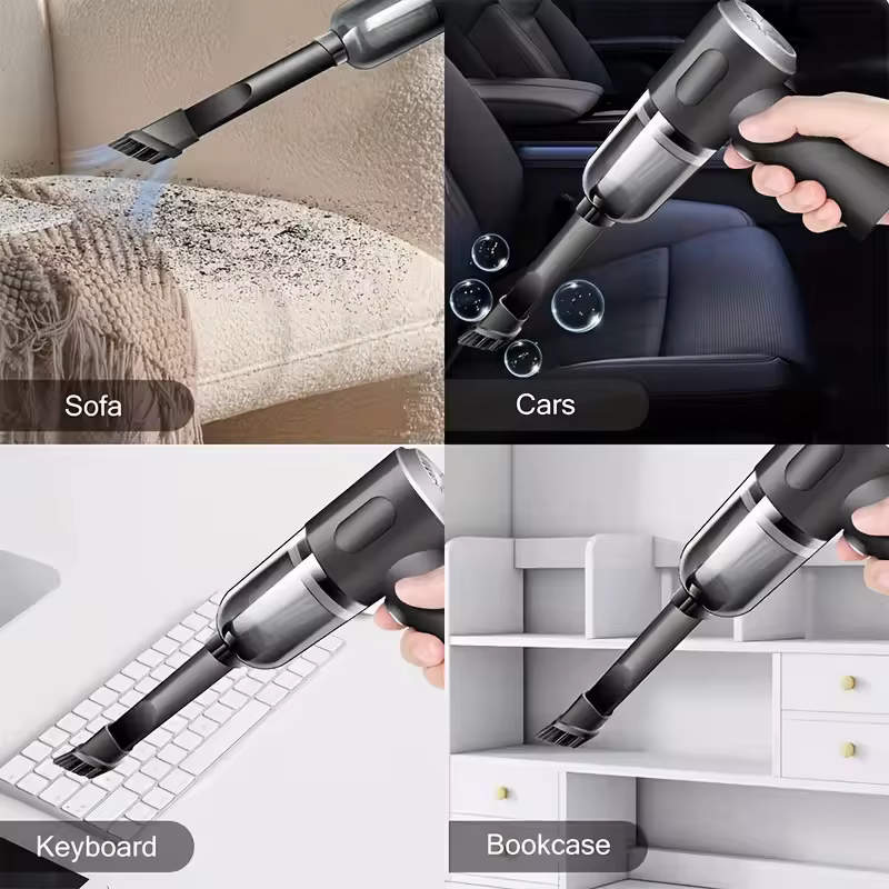 Aspirateur de voiture Lenovo 690000Pa, aspirateur sans fil haute puissance, charge rapide en 2 heures, nettoyeur à double usage sec et humide, nettoyeur portatif sans fil