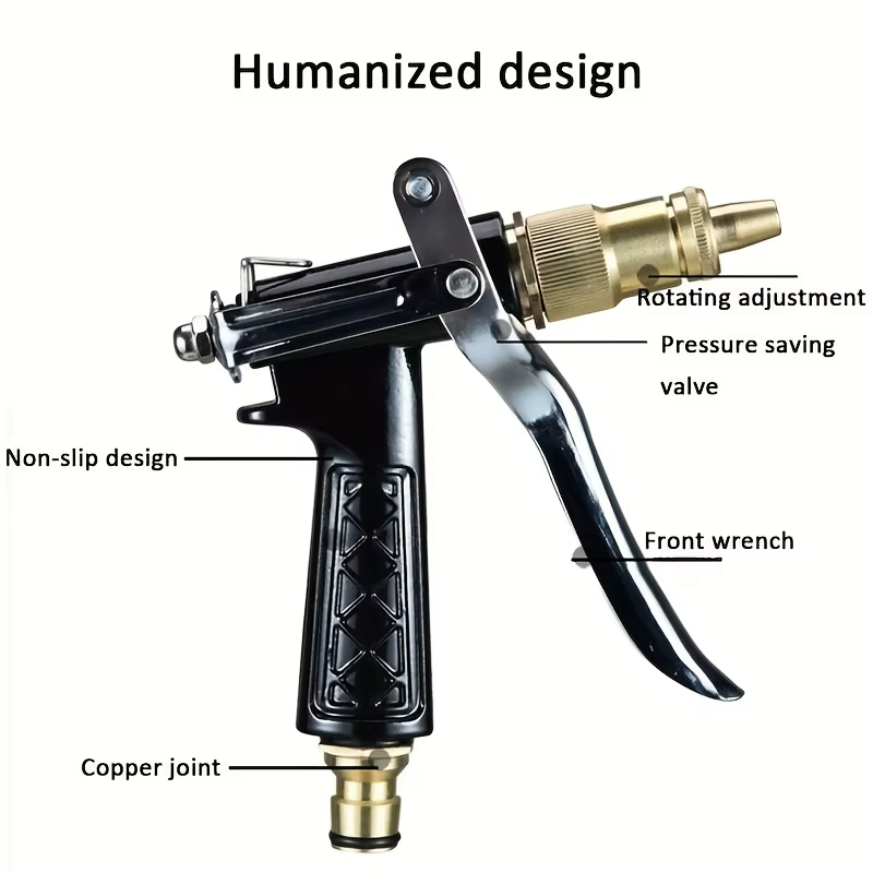 Pistolet de nettoyage haute pression - Convient pour le lavage de voitures et le pulvérisation de jardin
