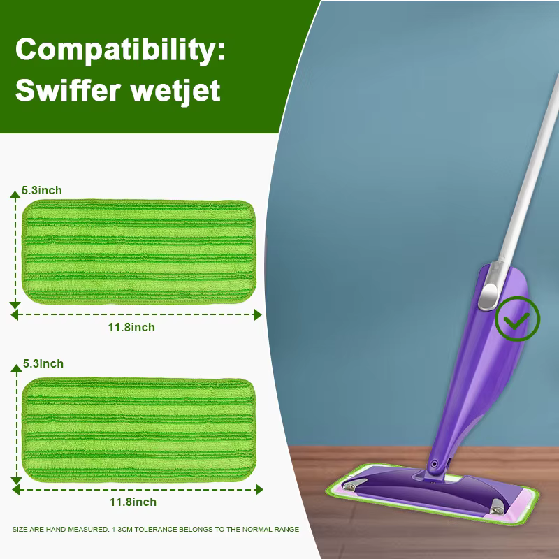 Tampons de rechange réutilisables pour balai serpillère Swiffer Wet Jet