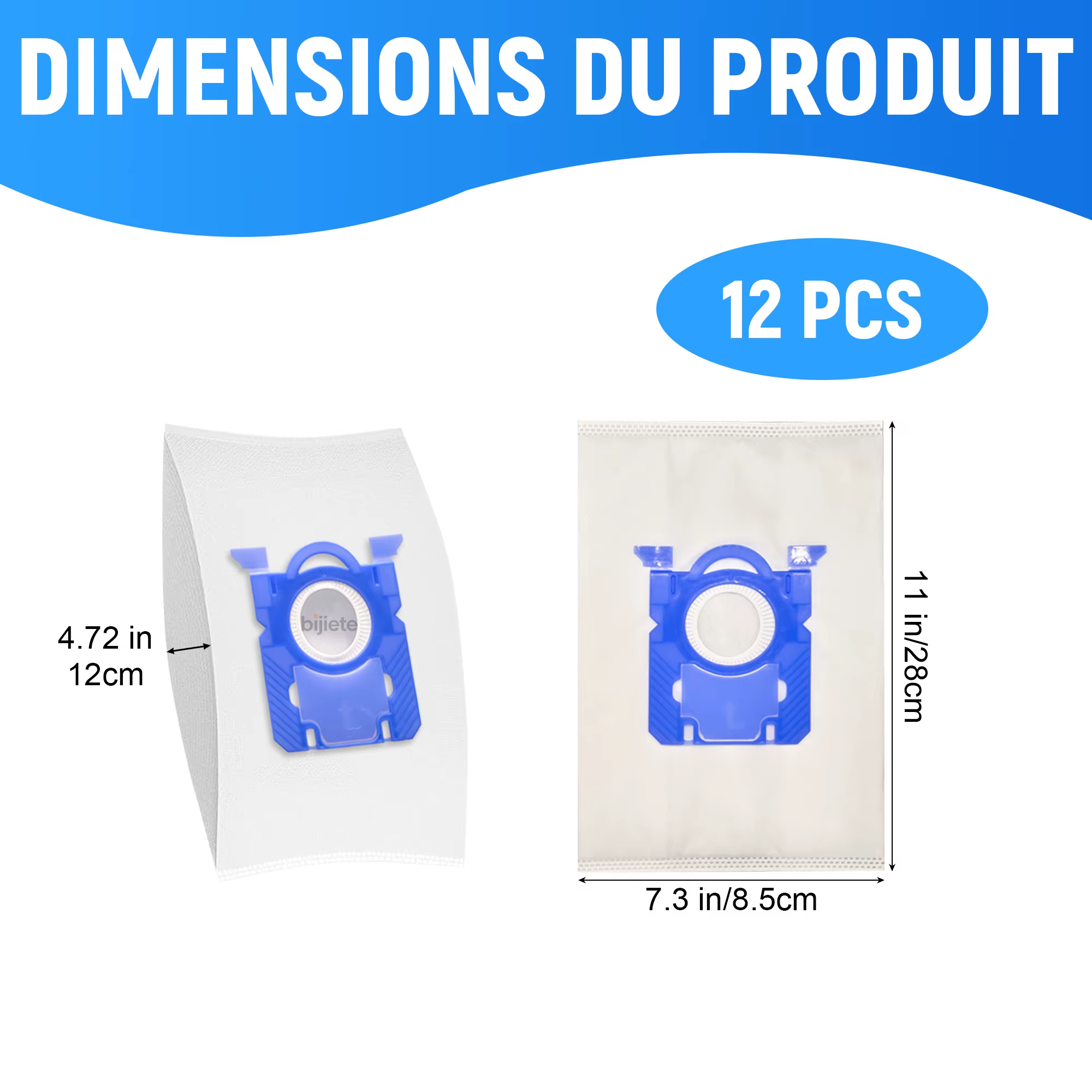 Sac de remplacement Compatible pour AEG GR206S pour Philips pour Volta pour Tornado pour Electrolux s-bag aspirateur classique EL200F EL8500