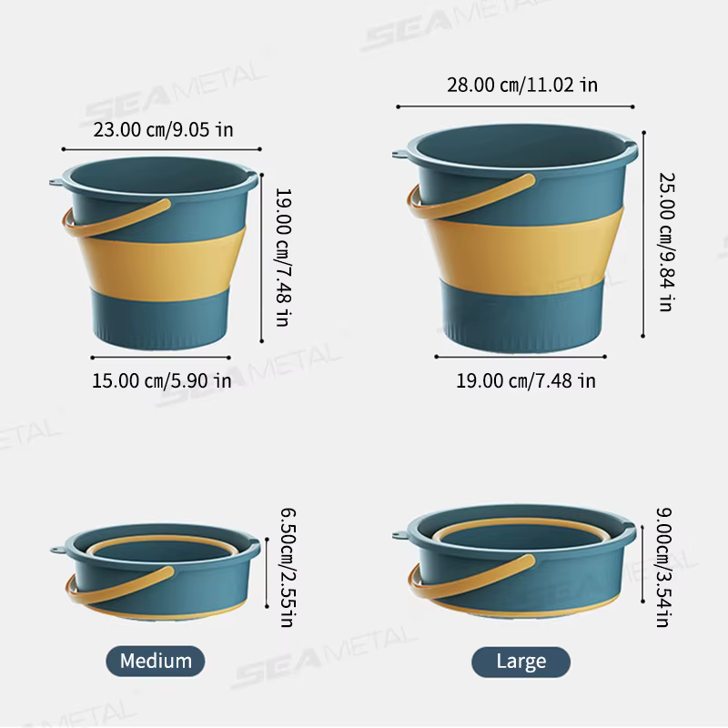 SEAMETAL 5L/10L seau pliable pour le lavage de voiture