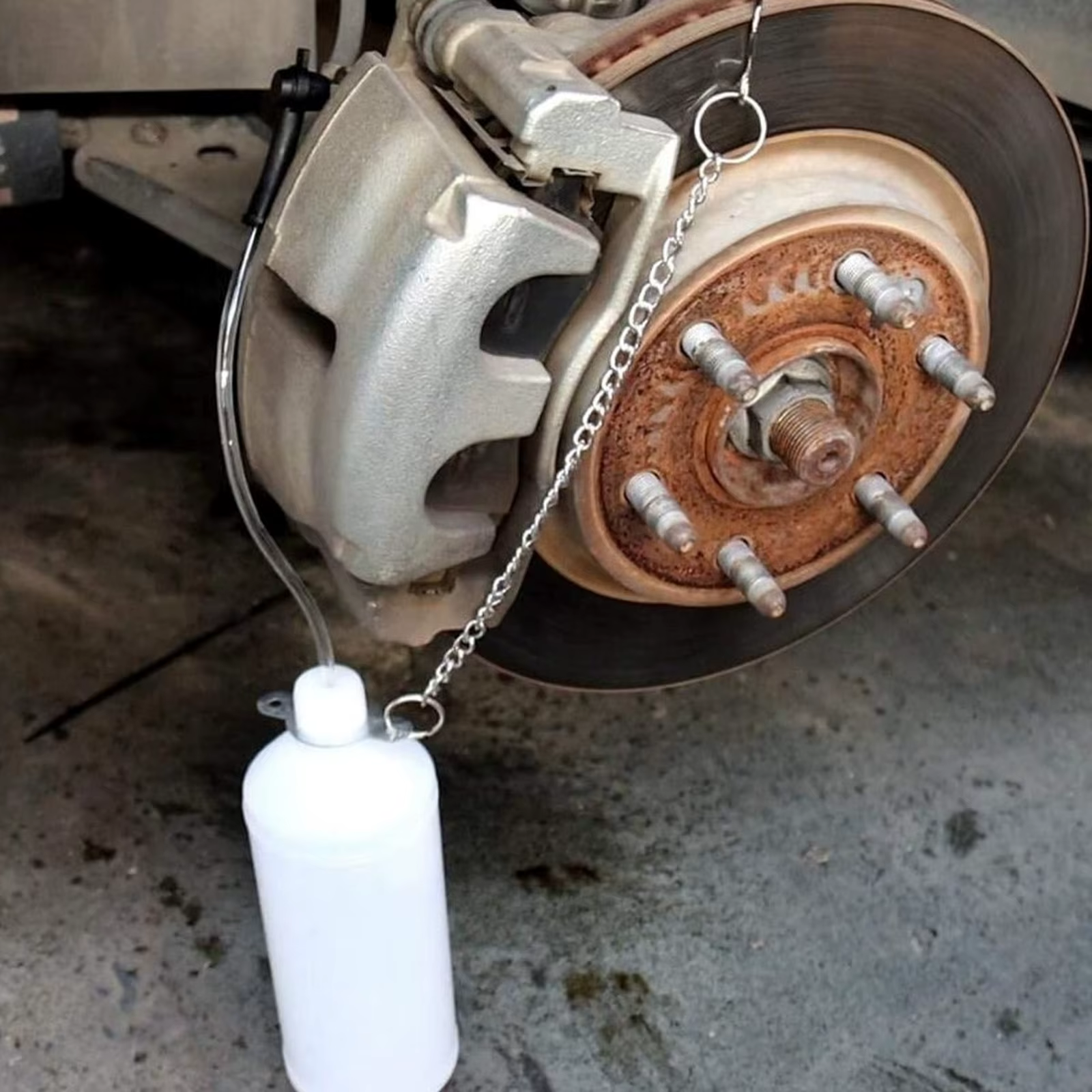 Système de purge de frein manuel avec extracteur de liquide de 1L et tuyau de 60cm, outil de changement d'huile de frein automobile pour l'entretien des voitures