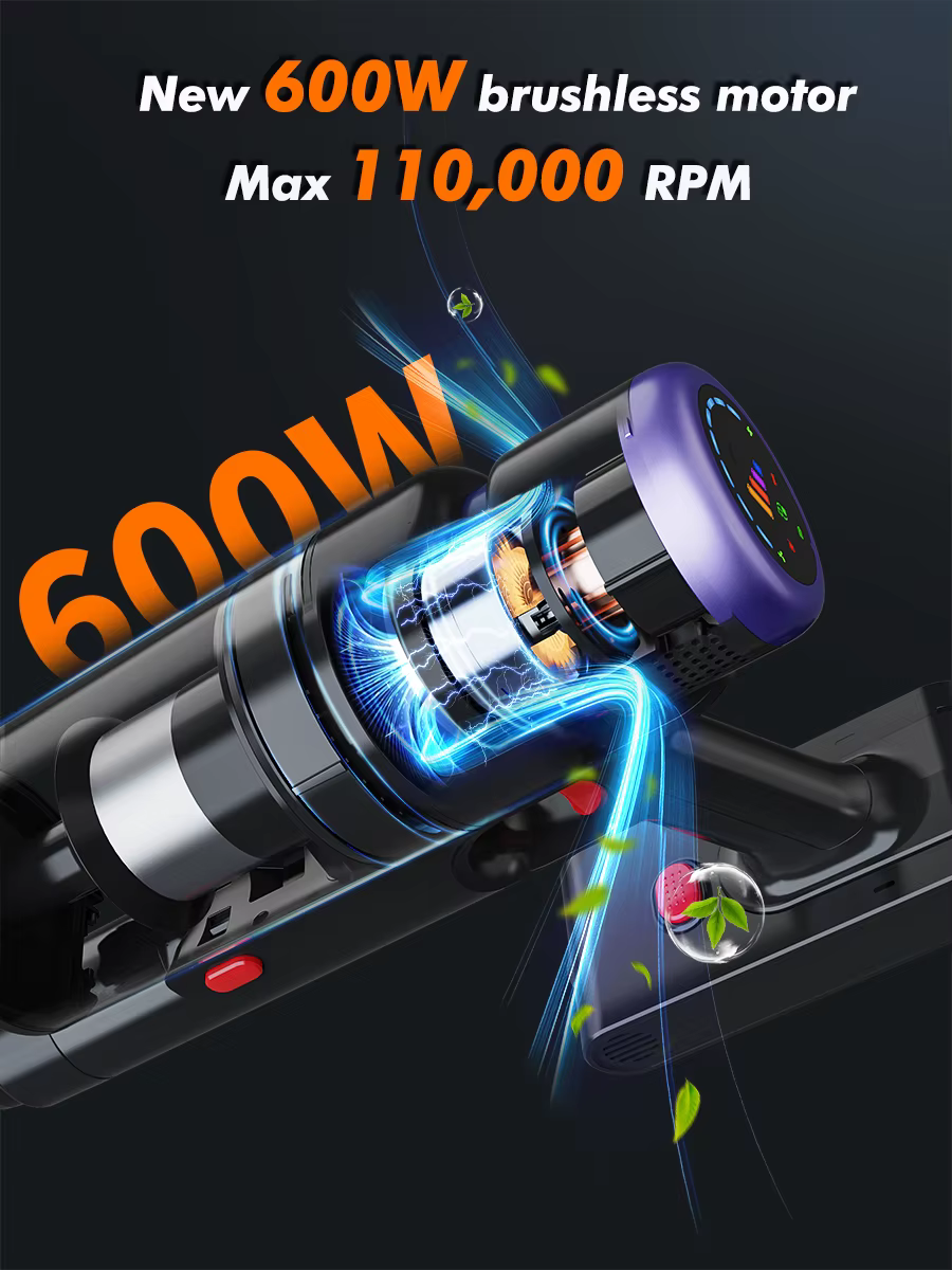 Armo V22 55kPa 600W puissance aspirateur portatif 6 en 1