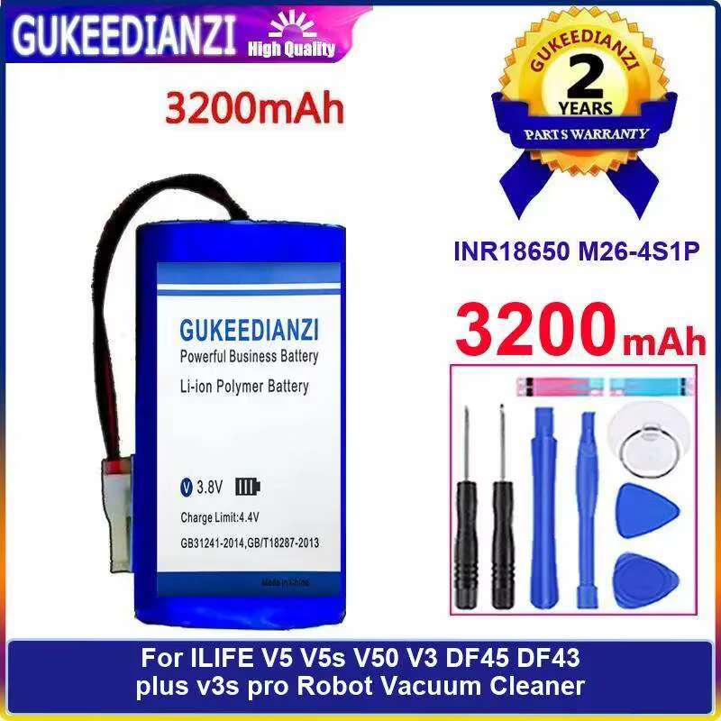 Batterie de robot de nettoyage sécurisé 3200 mAh pour aspirateur