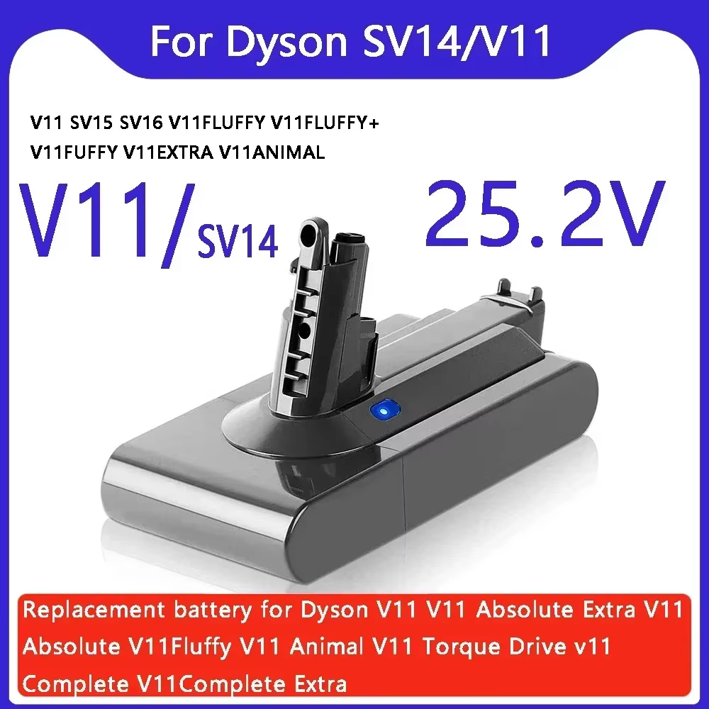Pour Dyson V11 25.2V 12800mAh SV14 Lithium Li-ion aspirateur batterie Rechargeable absolu V11 Animal