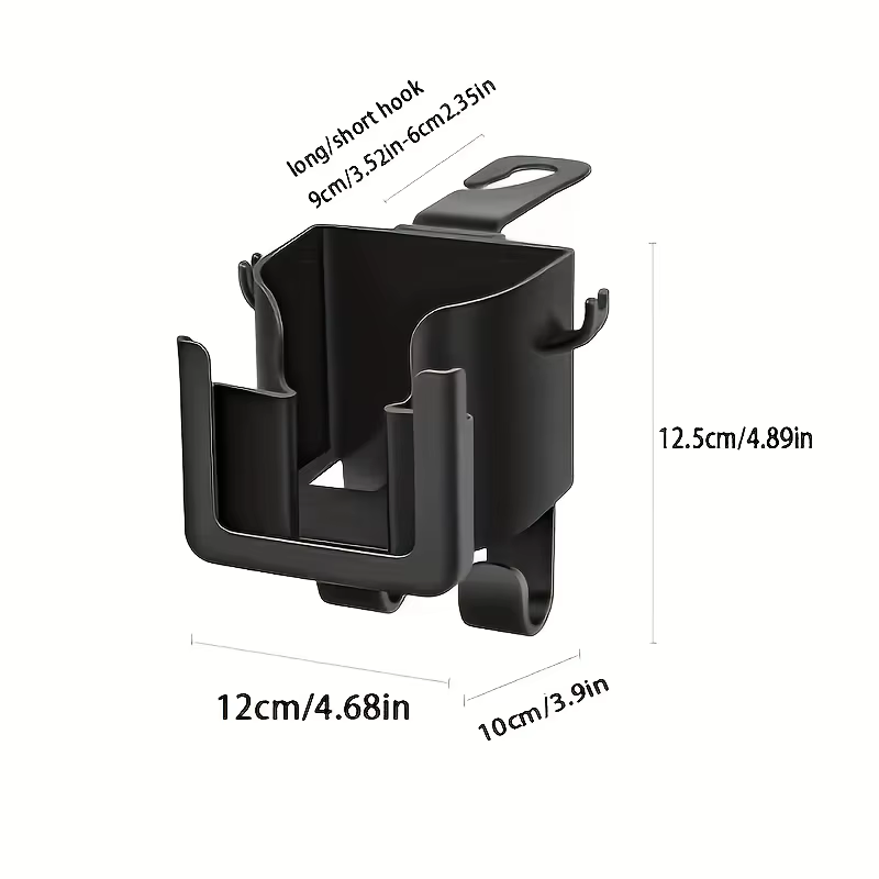Support de rangement pour dossier de siège de voiture avec porte-gobelet, support pour téléphone et crochets, gain de place, pièces automobiles