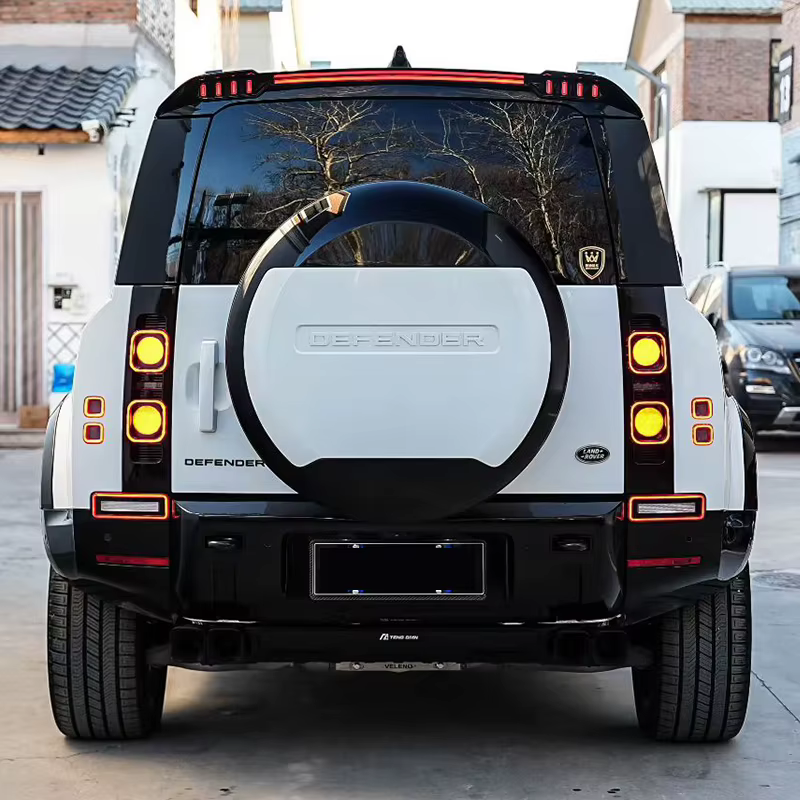 Pour 2020-2025 Defender 110/90/130 couvercle de pneu de secours blanc couvercle de pneu monté arrière accessoires de modification