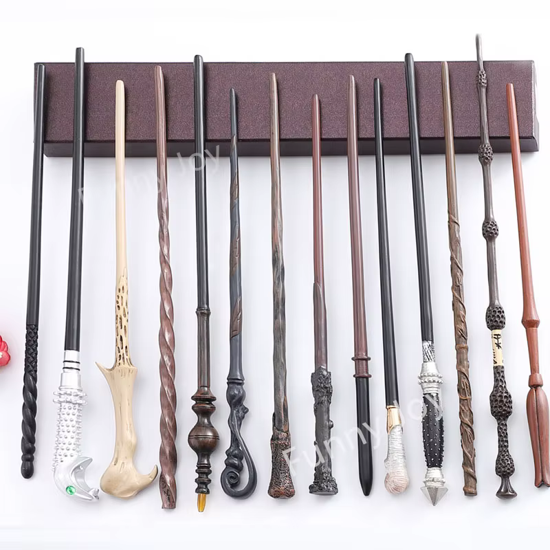 Baguette magique en métal pour cosplay d'anime, accessoire de décoration pour enfants, bacchetta en plastique, bâton magique