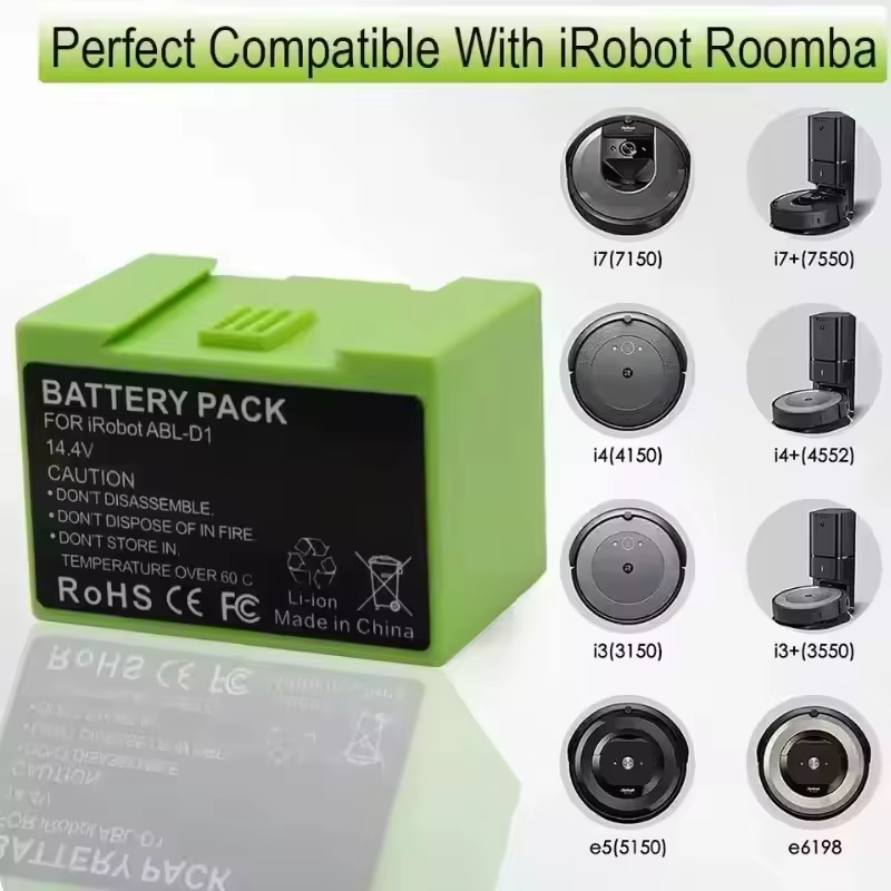Pour iRobot Roomba i7 batterie Rechargeable 14.4V 12800mAh pour i3 i4 i5 i6 i7 i8 J7 E5 série aspirateur