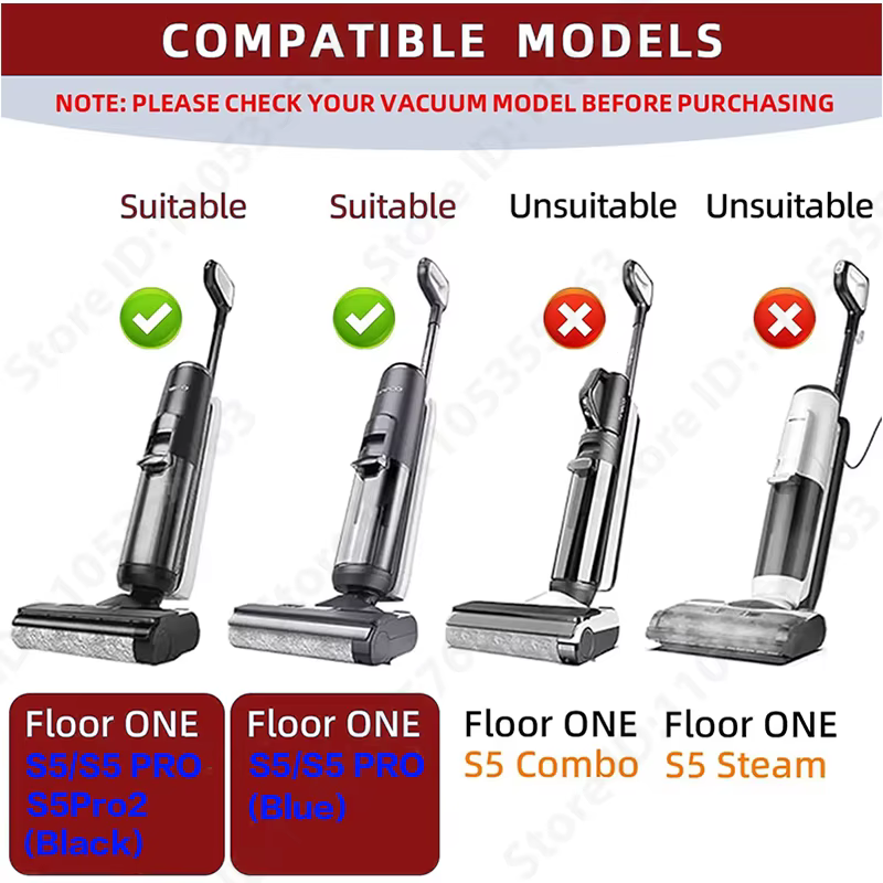 Pièces de rechange pour aspirateur sans fil Tineco Floor ONE S5 /S5 Pro