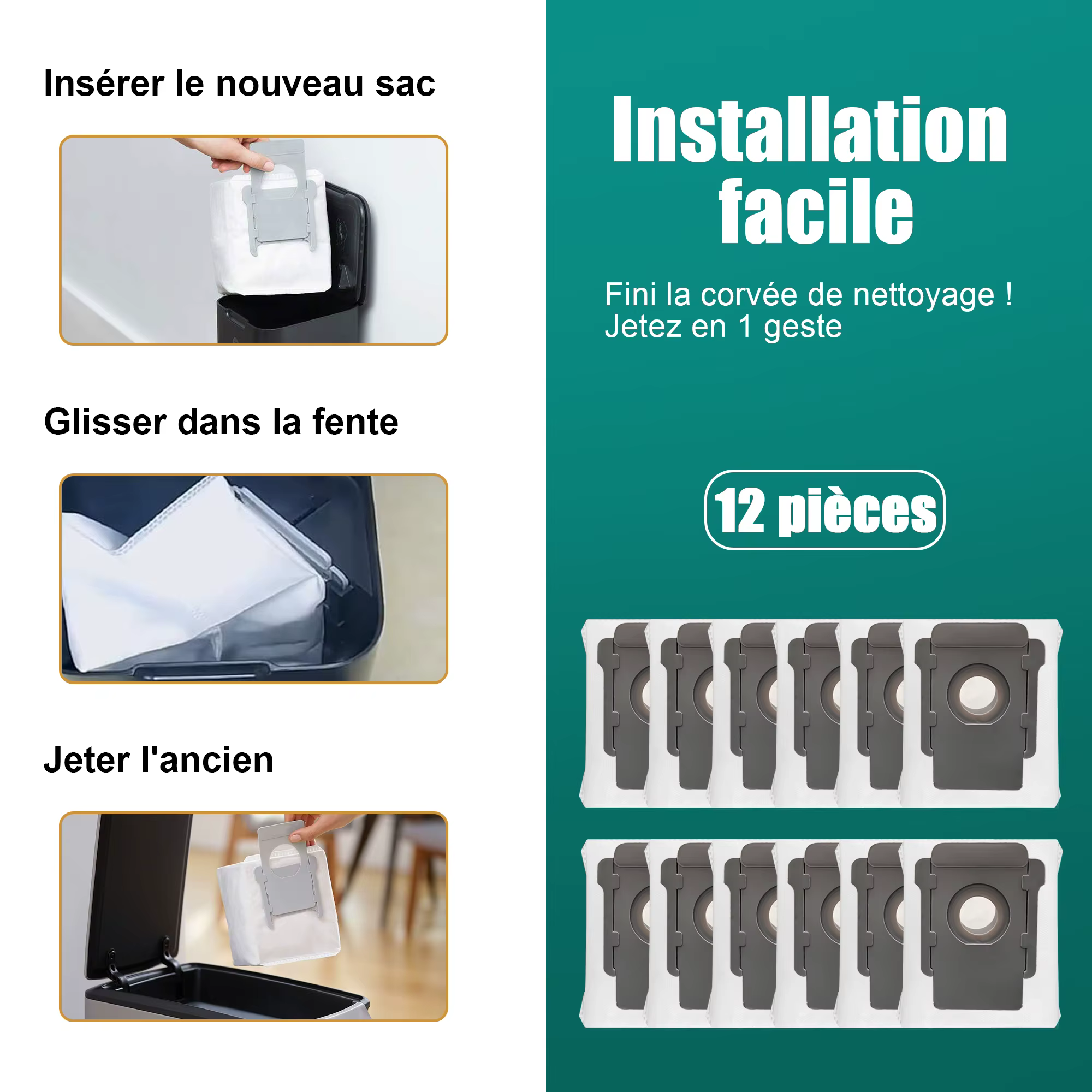Sacs sous vide compatibles avec iRobot Roomba Clean Base i7