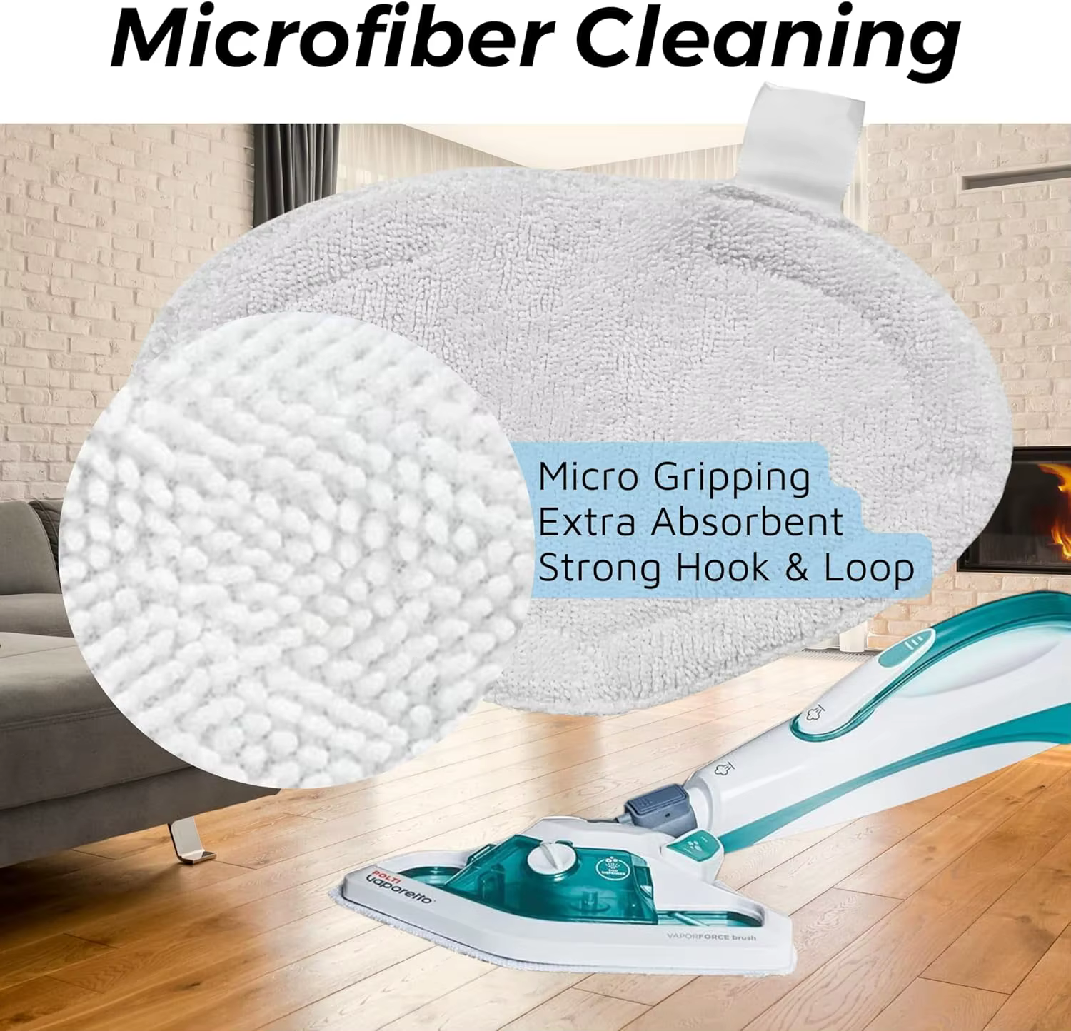 Serpillières Microfibres pour Polti Vaporetto Smart 35_Mop