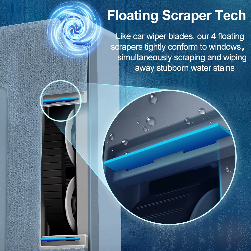 Robots nettoyeurs de vitres ABIR WD9 avec pulvérisation d'eau 4 directions