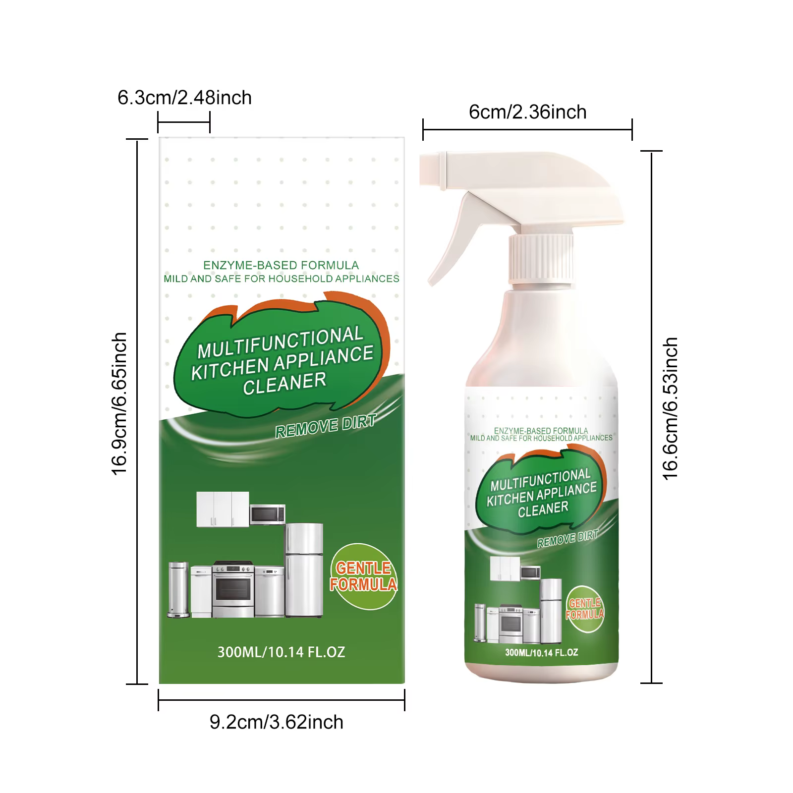 Nettoyant Moussant Enzymatique Multi-usages 300ml – Dégraissant Puissant à Base d'Enzymes pour Cuisine et Maison