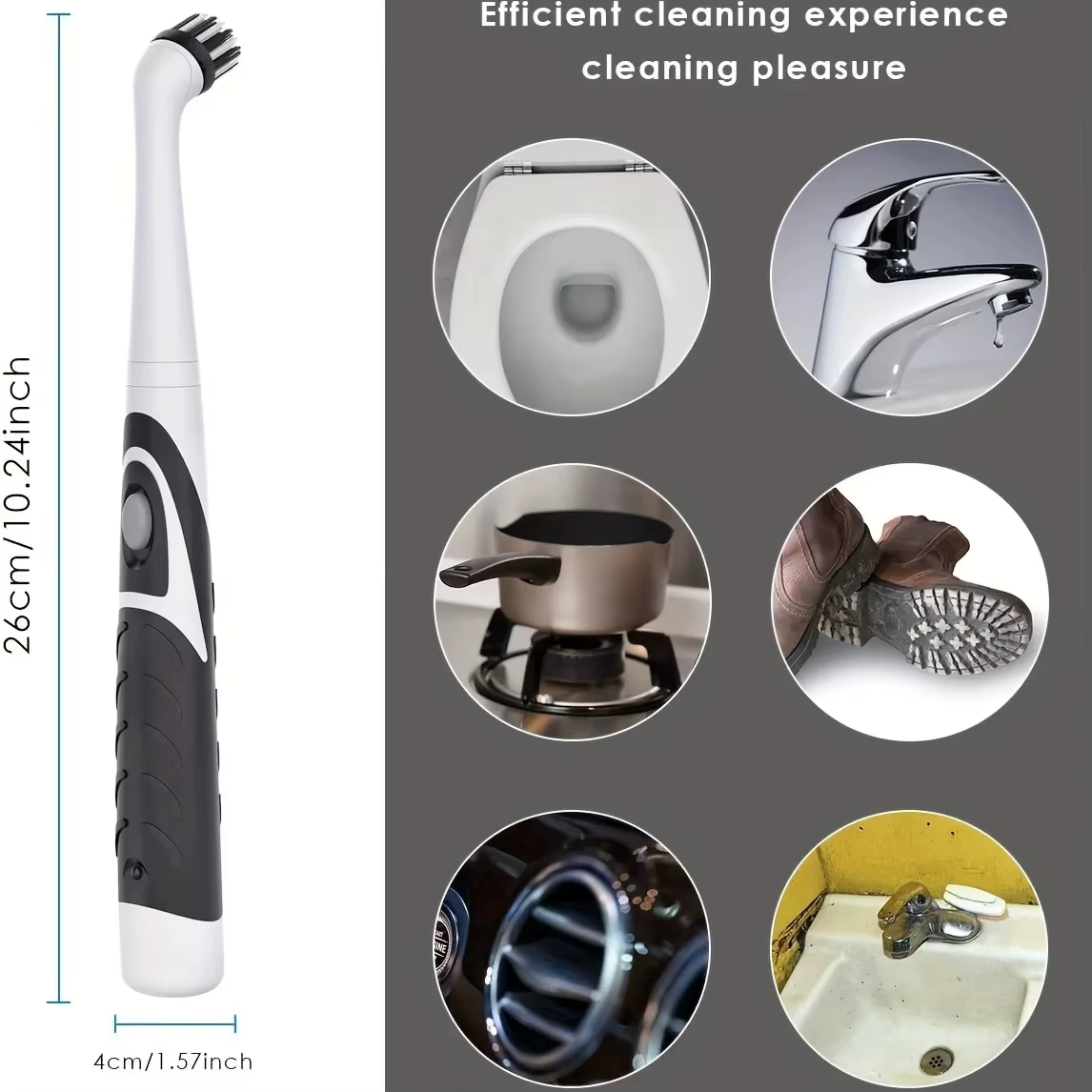 Outil de nettoyage de brosse penchée avec 4 brosses