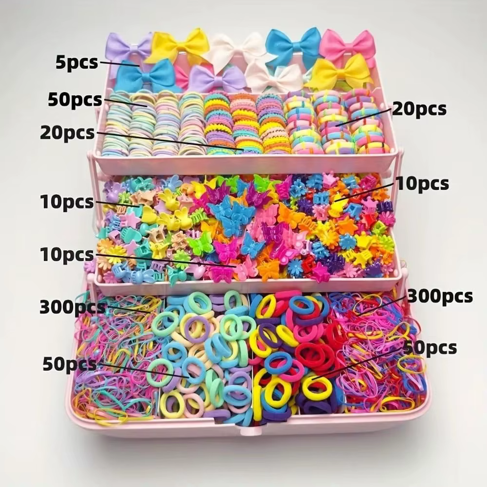 Ensemble d'accessoires pour cheveux à haute élasticité, n'abîme pas les cheveux, pinces à cheveux colorées, élastiques pour filles et enfants